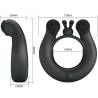 Pretty love - dahlia anillo vibrador + estimulador de clítois 12 vibraciones negro - 6