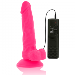 Diversia - dildo flexible con vibración rosa 18 cm -o- 4 cm