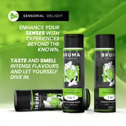 Bruma - aceite de masaje premium efecto calor sabor sandía 3 en 1 - 100 ml