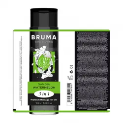 Bruma - aceite de masaje premium efecto calor sabor sandía 3 en 1 - 100 ml