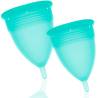 Stercup pack copa menstrual silicona fda talla s + talla l aquamarina - 1