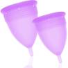 Stercup pack copa menstrual silicona fda talla s + talla l lila - 1