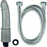 Boquilla con forma de pene, junta y manguera cromada del Colt Shower Shot