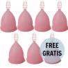 Siete copas menstruales Nina Cup rosas talla L