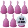 Siete copas menstruales Nina Cup lilas talla L