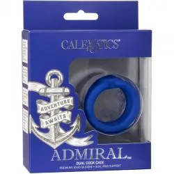 Calexotics - admiral jaula doble para pene azul