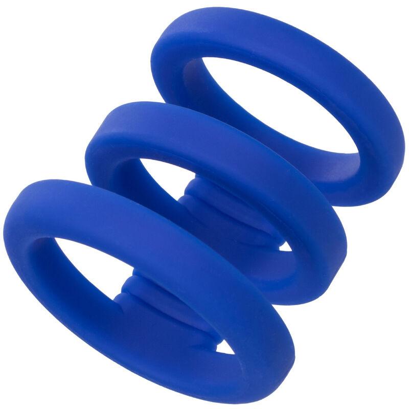 Calexotics - admiral jaula triple para pene azul Calexotics - admiral jaula triple para pene azul