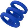 Calexotics - admiral jaula triple para pene azul - 1