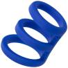 Calexotics - admiral jaula triple para pene azul - 3