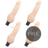 Loveclone daven self lubrication vibrador realistico 18.5cm 3 + 1 free - 1