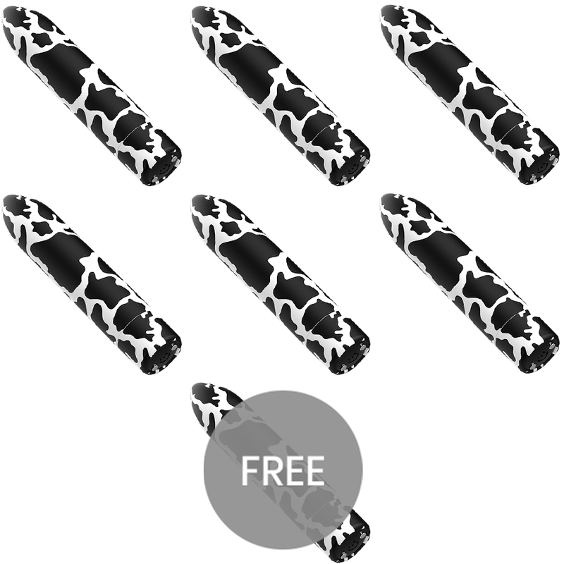 Custom bullets - bala recargable cow 10 intensidades 6 + 1 gratis Custom bullets - bala recargable cow 10 intensidades 6 + 1 gratis