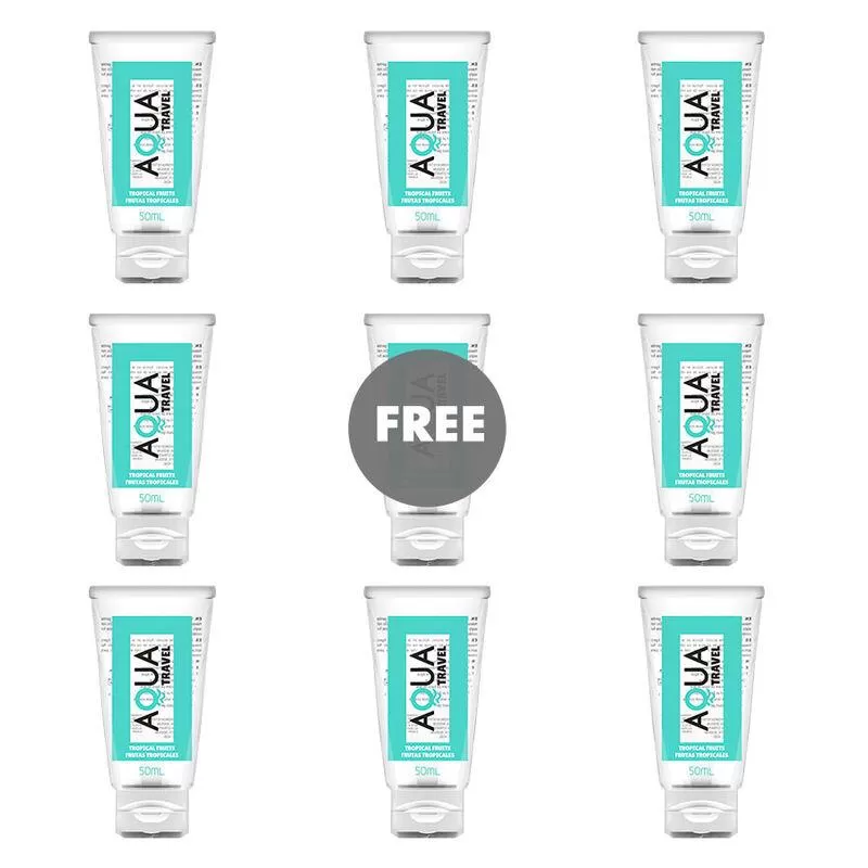 Aqua travel - lubricante base agua sabor frutas tropicales - 50 ml 8+1 gratis Aqua travel - lubricante base agua sabor frutas tropicales - 50 ml 8+1 gratis