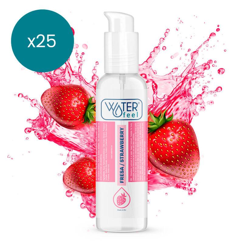 Waterfeel - lubricante base agua fresa 175 ml pack 25 uds Waterfeel - lubricante base agua fresa 175 ml pack 25 uds