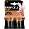 Pilas Duracell Plus AA, blíster de 4 unidades