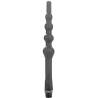All black beaded ducha anal de silicona 27 cm - 1