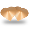 Coquette chic desire - cubre pezones corazones dorados - 3
