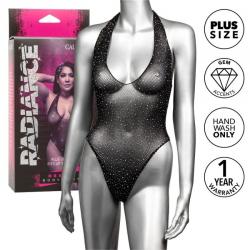 Calexotics - radiance body con escote en v profundo pedrería talla grande