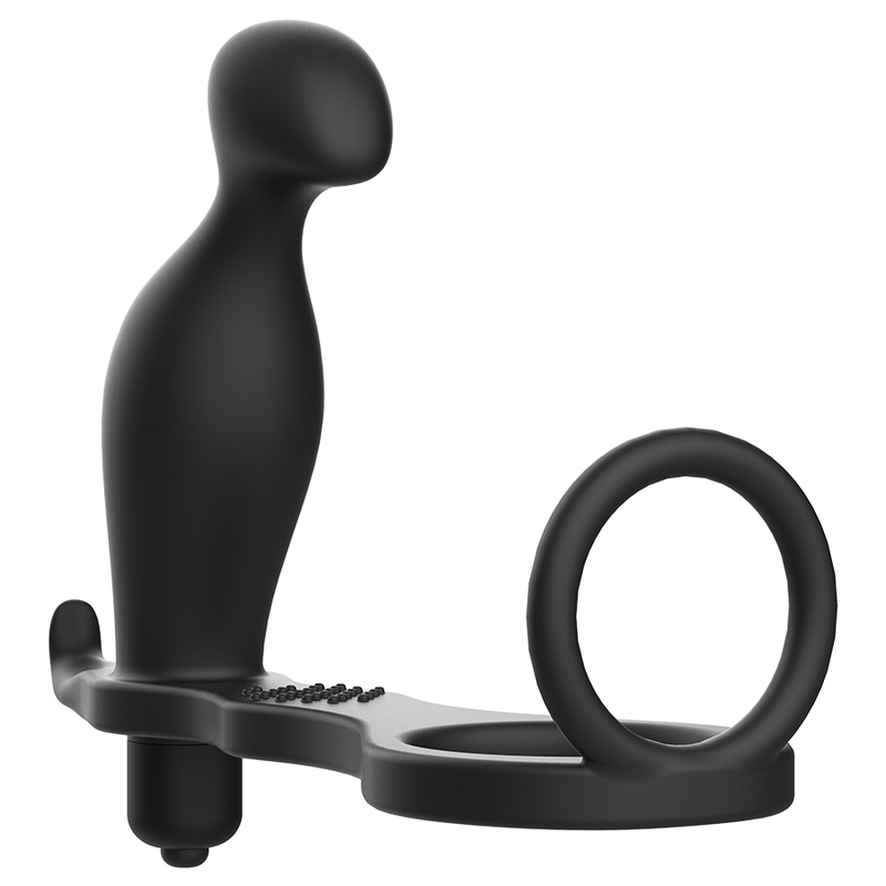 Addicted toys plug anal con anillo silicona negro