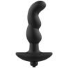 Masajeador anal ondulado Addicted Toys negro, de frente