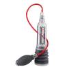 Bathmate HydroXtreme7 transparente con pera manual gris y tubo rojo