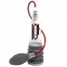 Bathmate HydroXtreme5 transparente con pera manual gris y tubo rojo