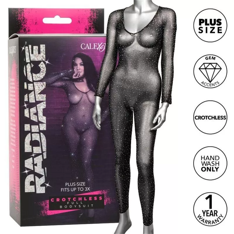 Calexotics - radiance body entero pedrería sin entrepierna talla grande