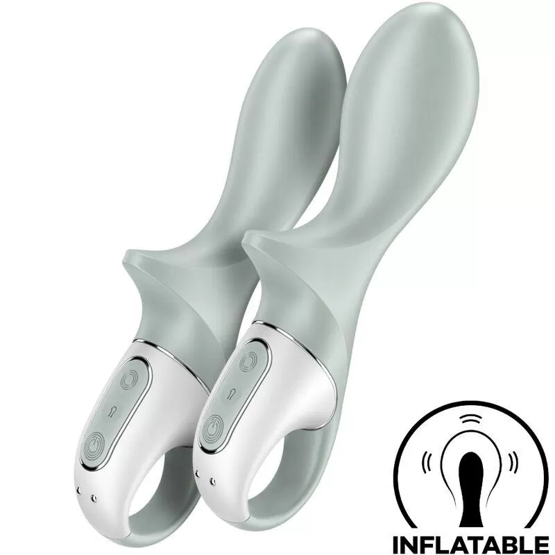 Satisfyer - air pump booty 3 vibrador anal inflable verde gris
