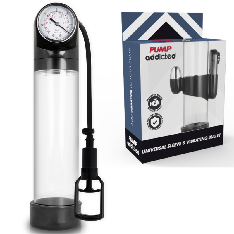 Pump addicted bomba erección rx9 transparente con vibrador Pump addicted bomba erección rx9 transparente con vibrador