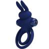 Pretty love - darey doble anillo vibrador rabbit azul - 1