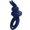 Pretty love - darey doble anillo vibrador rabbit azul - 2