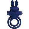 Pretty love - darey doble anillo vibrador rabbit azul - 3