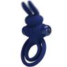 Pretty love - darey doble anillo vibrador rabbit azul - 5