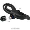 Pretty love - doble anillo vibrador + estimulador clítoris 10 vibraciones negro - 6