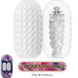 Pretty love - coquettish balls masturbador masculino silicona blanco