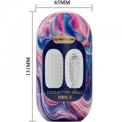 Pretty love - coquettish balls masturbador masculino silicona blanco