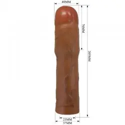 Pretty love - kylian funda para pene con extensión de 7.6 cm mulato