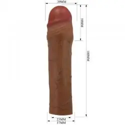 Pretty love - chane funda para pene con extensión de 5 cm mulato