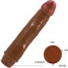 Baile Dwarf vibrador realista 21 cm marrón - 5