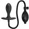 Pretty Love plug anal hinchable negro, con tubo y pera de inflado
