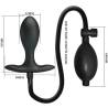 Pretty Love plug anal hinchable negro, con las medidas indicadas