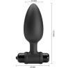 Pretty love - vibra butt plug 2 plug anal 10 vibraciones negro - 3