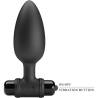 Pretty love - vibra butt plug 2 plug anal 10 vibraciones negro - 4