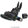 Pretty love - exciting ring anillo vibrador rabbit 10 vibraciones negro - 4