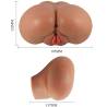 Crazy bull - luna trasero vibrador con vagina y ano realístico natural control remoto - 6