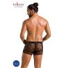 Short James de hombre Passion 032 negro, modelo de espaldas