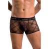 Short James de hombre Passion 032 negro, detalle frontal con modelo