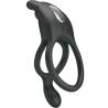 Pretty Love Seth negro, doble anillo vibrador rabbit de lado