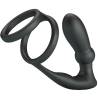 Pretty love - emoni anillo pene + plug anal 12 vibraciones negro - 1