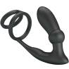 Pretty love - emoni anillo pene + plug anal 12 vibraciones negro - 2