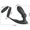 Pretty love - emoni anillo pene + plug anal 12 vibraciones negro - 5